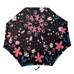 Pink ladybugs and flowers  Folding Umbrellas