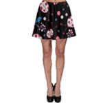 Pink ladybugs and flowers  Skater Skirt