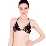 Pink ladybugs and flowers  Bikini Top