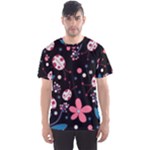 Pink ladybugs and flowers  Men s Sport Mesh Tee