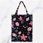 Pink ladybugs and flowers  Classic Tote Bag