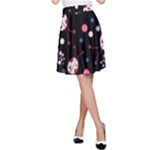 Pink ladybugs and flowers  A-Line Skirt