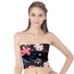 Pink ladybugs and flowers  Tube Top