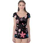 Pink ladybugs and flowers  Boyleg Leotard 