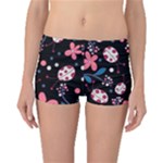 Pink ladybugs and flowers  Boyleg Bikini Bottoms