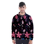 Pink ladybugs and flowers  Wind Breaker (Men)