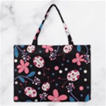 Pink ladybugs and flowers  Medium Tote Bag