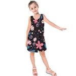 Pink ladybugs and flowers  Kids  Sleeveless Dress