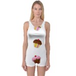 Colorful cupcakes  One Piece Boyleg Swimsuit