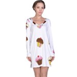 Colorful cupcakes  Long Sleeve Nightdress