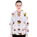 Colorful cupcakes  Women s Zipper Hoodie