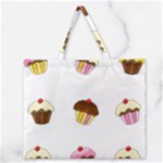 Colorful cupcakes  Zipper Large Tote Bag