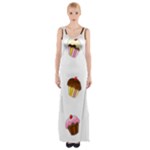 Colorful cupcakes  Maxi Thigh Split Dress