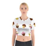 Colorful cupcakes  Cotton Crop Top