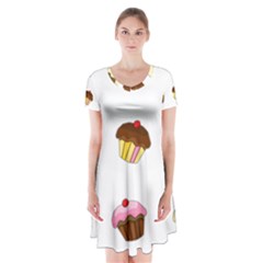 Colorful cupcakes  Short Sleeve V