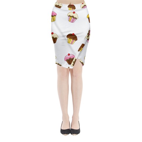 Colorful cupcakes  Midi Wrap Pencil Skirt from ArtsNow.com