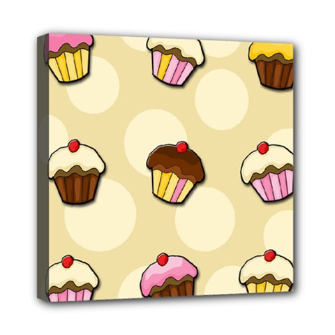 Colorful cupcakes pattern Mini Canvas 8  x 8  from ArtsNow.com