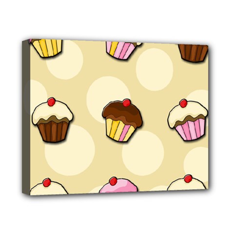 Colorful cupcakes pattern Canvas 10  x 8  from ArtsNow.com