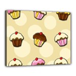 Colorful cupcakes pattern Canvas 20  x 16 