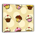 Colorful cupcakes pattern Canvas 24  x 20 