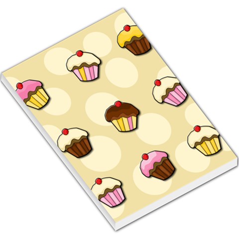 Colorful cupcakes pattern Large Memo Pads from ArtsNow.com