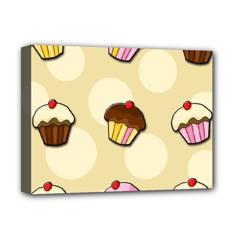 Colorful cupcakes pattern Deluxe Canvas 16  x 12   from ArtsNow.com