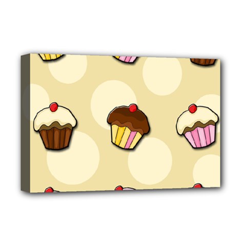 Colorful cupcakes pattern Deluxe Canvas 18  x 12   from ArtsNow.com