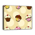 Colorful cupcakes pattern Deluxe Canvas 20  x 16  