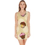 Colorful cupcakes pattern Sleeveless Bodycon Dress