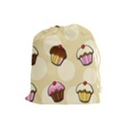 Colorful cupcakes pattern Drawstring Pouches (Large) 