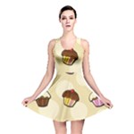 Colorful cupcakes pattern Reversible Skater Dress