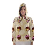 Colorful cupcakes pattern Hooded Wind Breaker (Women)