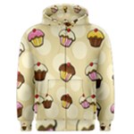 Colorful cupcakes pattern Men s Zipper Hoodie