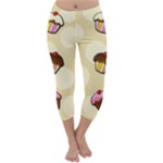 Colorful cupcakes pattern Capri Winter Leggings 