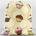 Colorful cupcakes pattern Drawstring Bag (Large)