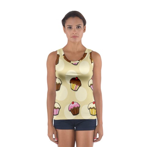 Colorful cupcakes pattern Women s Sport Tank Top  from ArtsNow.com