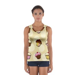 Colorful cupcakes pattern Women s Sport Tank Top  from ArtsNow.com