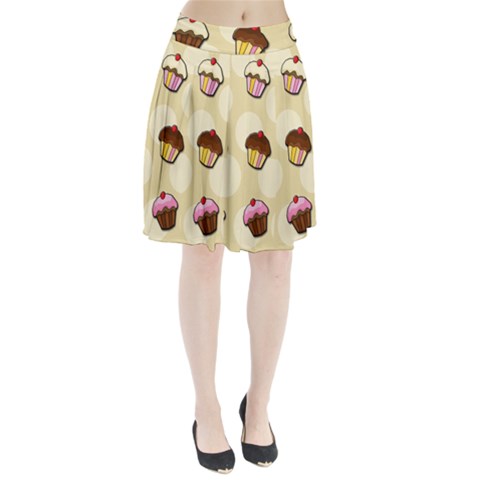 Colorful cupcakes pattern Pleated Skirt from ArtsNow.com