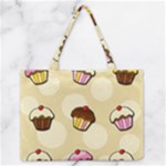 Colorful cupcakes pattern Medium Zipper Tote Bag