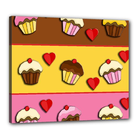 Love cupcakes Canvas 24  x 20  from ArtsNow.com