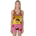 Love cupcakes One Piece Boyleg Swimsuit