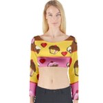 Love cupcakes Long Sleeve Crop Top