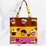 Love cupcakes Zipper Grocery Tote Bag