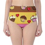 Love cupcakes High-Waist Bikini Bottoms