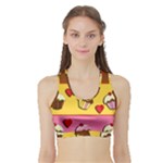 Love cupcakes Sports Bra with Border