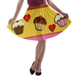 Love cupcakes A-line Skater Skirt