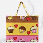 Love cupcakes Zipper Large Tote Bag