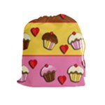 Love cupcakes Drawstring Pouches (Extra Large)