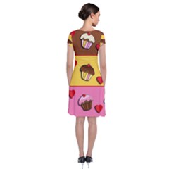 Short Sleeve Front Wrap Dress 