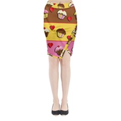 Love cupcakes Midi Wrap Pencil Skirt from ArtsNow.com